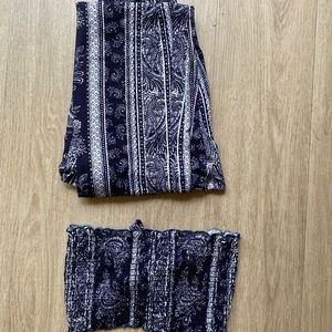 Windsor Navy Blue Bandeau Set